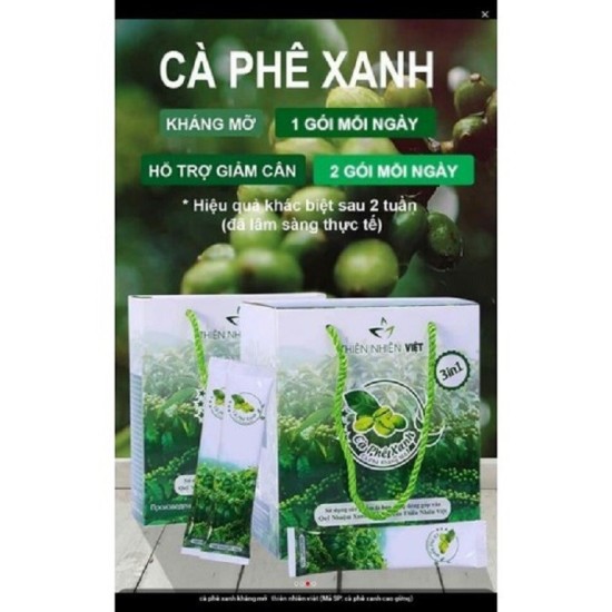 Cà phê xanh giảm cân thiên nhiên việt - hàng chính hãng 100% gồm têm - ảnh sản phẩm 7