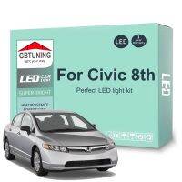 11ชิ้น Canbus สำหรับฮอนด้า Civic 8 MK8 8th Gen 2006 2007 2008 2009 2010ชุดหลอดไฟ LED สำหรับภายในรถยนต์2011ไฟอ่านหนังสือหีบฝาทรงโค้ง