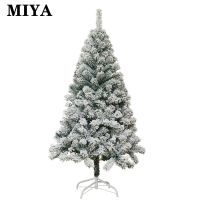 MIYA ต้นคริสต์มาสสีเขียวและสีขาว,หิมะตก45/90/120/150/180ซม. ต้นคริสต์มาสที่มีหิมะตกและวัสดุพีวีซีต้นคริสต์มาสสำหรับชุดเดรสวันหยุดต้นคริสต์มาสสำหรับห้างสรรพสินค้าขนาดใหญ่เข้ารหัสต้นเครื่องตกแต่งหน้าต่างต้นคริสต์มาสและ