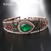 Wbmqda กำไลหินหยดน้ำสำหรับผู้หญิง Gratis Ongkir ข้อมือพลอยเทียมสีทอง