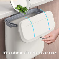 Kitchen Trash Can Wall-mounted Household Toilet With Lid Toilet Bathroom Living Room Paper Basket Creative Kitchen Waste Storage