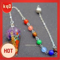 KQ0 7 Chakra orgonite จี้ลูกตุ้มเรกิ ของขวัญสำหรับเด็ก โซ่ห่วงโซ่ คริสตัลรักษารักษา การออกแบบใหม่ เครื่องประดับแฟชั่นเครื่องประดับ หินธรรมชาติหิน