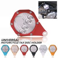 Motorcycle Tax Disc Motorbike Universal Round Tax Disc Plate Holder New Waterproof Multicolors Delicate Design Adhesives  Tape