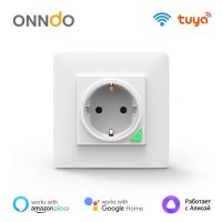 ONNDO Tuya Smart Wall Socket For Home EU 16A Wifi Power Plug Life APP Voice Remote Control Works With Google Home Alexa IFTTT Ratchets Sockets