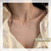 CHUNYU บอร์โดซ์ลดลงสร้อยคอลูกไม้แชมเปญโกลด์โซ่กระดูกไหปลาร้าหญิงความรู้สึกการออกแบบขนาดเล็กอารมณ์สูง #255