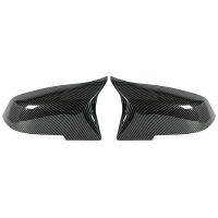 Car Bullhorn Mirror Cover Accessories Parts Component for 1 2 3 4 X1 I3 Series F30 F20 E84 Carbon Fiber Pattern Exterior Mirror Cover