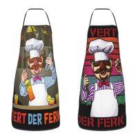 Ferk Der Vert Swedish Chef Apron Women Men Unisex Kitchen Chef Funny Muppet Show Tablier Cuisine for Cooking Baking Painting