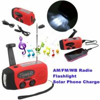 Portable emergency hand crank generator AM / FM / WB flashlight charger waterproof emergency rescue tool HY-088WB