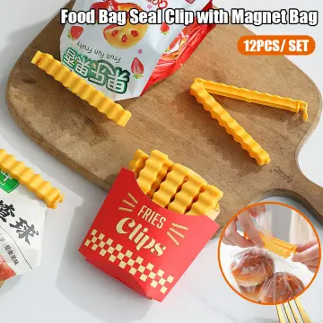 6pcs Food Bag Chip Clips, Seal Bag Sealer Chips Plastic Bag Clips, Seal  Stick, Household Sealer Clamp For Snack Chips Bags, Food Storage Clamp,  Kitche