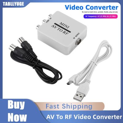 Mini AV Ke RF RCA Adaptor AV Ke RF Konverter RCA AV/CVSB L/R Video Komposit AV Scaler Konverter untuk PC HDTV Proyektor