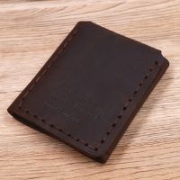 2023 New★ Daydreamer wallet with the same style genuine leather top layer cowhide pure handmade retro crazy horse leather mens tri-fold wallet