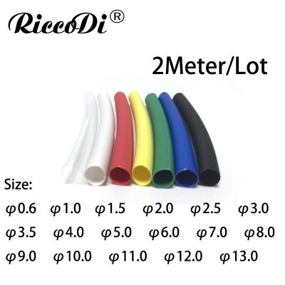 2Meter/lot Heat Shrink Tube 3.5/4.0/5.0/6.0/7.0/8MM Coloful Heatshrink Shrinkable Tubing Cable Sleeves Wire Kit Cable Management