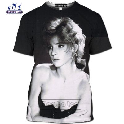 Mamba Top French Star Singer Mylene Farmer TShirt Men Women  3D Print Harajuku Milk Silk Tee Sexy Summer Short Sleeve Streetwear