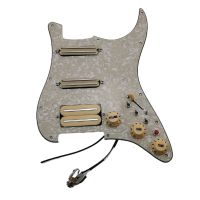 KR-Prewired Pickguard Pickups Alnico V Humbucker Pickup Mini Single Cut Features Wiring Harness Guitar Set For Strat Guitar Pickup