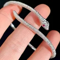 Gothic Punk Silver Colour Snake Bracelet for Women Personality Fashion Simple Adjustable Bracelet Wedding Jewelry Birthday Gifts