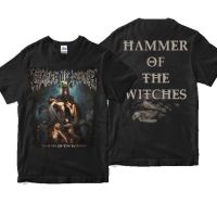 เสื้อยืดพรีเมี่ยมเสื้อยืดลําลอง แขนสั้น พิมพ์ลาย CRADLE OF FILTH 2 HAMMER OF THE WITCHES พรีเมี่ยม สีดํา สําหรับผู้ชาย