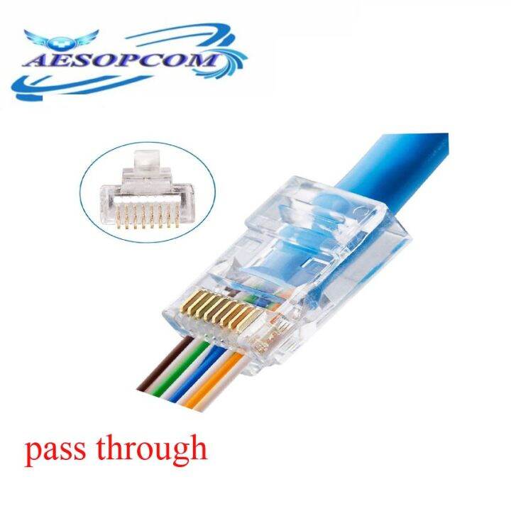 Rj45 Pass Through Connector cat5e | Lazada PH