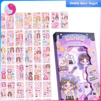 Dolity 50ชิ้น/ชุด Stiker Wajah หนังสือสติกเกอร์เจ้าหญิงกระดาษตกแต่งงานฝีมือของเล่นสำหรับของขวัญวันเกิดของเด็กหญิงเด็ก