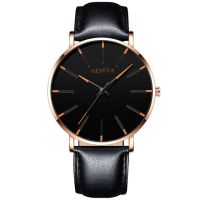 ⌚Genf Minimalistischen Uhr Männer Ultra Dünne Blau Edelstahl Mesh Gürtel Uhren Mann ธุรกิจลำลอง