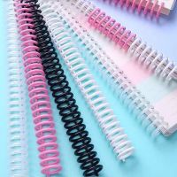 6pcs 22mm Plastic 30-Hole Loose Leaf Binders Ring Spring Spiral Binding A4 DIY 160Sheets Paper Notebook Album Stationery Office Note Books Pads