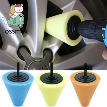 Foam Drill Polishing Cone Ball Pads Kit Car Hub Waxing Buffing