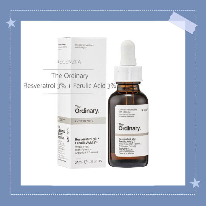 The Ordinary Resveratrol 3+Ferulic Acid 3 Serum 30ml Lazada PH