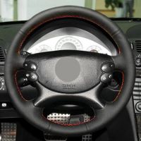 oyaweira Braid Steering Wheel For Mercedes Benz E-Class W211 CLK-Class C209 A209 C219 W463 SL-Class R230 Car Steering Wheel Leather Cover