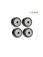 4 Pcs/Lot 1.5 Inch Black Single Caster PVC Gold Diamond Wheel Wear-Resistant Silent Universal Accessories Pulley