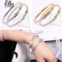 ⚡ สุภาพสตรี Elegant Frosted Cuff celet แหวนกำไลเครื่องประดับ