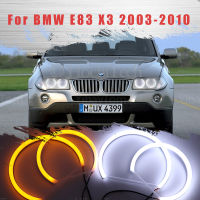 LED SMD ฝ้ายแสง Switchback แองเจิลตารัศมีแหวน DRL ชุดสำหรับ BMW E83 X3 2003-2010