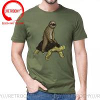 Funny Anime Slow Sloth And Turtle T Shirt Men Speed Is Relative T-Shirt Parody Sloth Riding Turtle T Shirts Tops Tee Shirt
