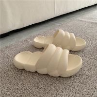 [Slippers] Japanese-style net red caterpillar slippers cute rice , cold slippers couple home slippers Macaron slippers thick bottom anti-slip slip slipper indoor home