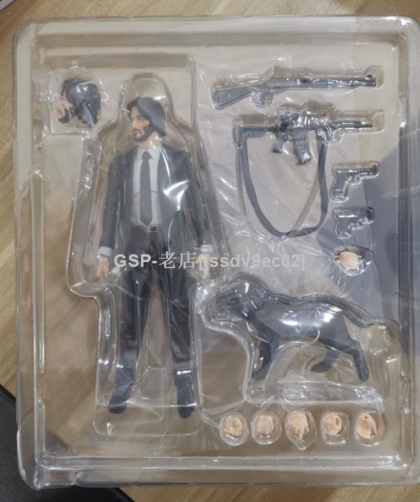 ข้อต่อเคลื่อนย้ายได้จอห์นวิคกับสุนัข-mafex-085พร้อม-stockjssdv9ec82ของเล่นตุ๊กตาขยับแขนขาได้