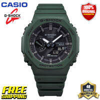 G-Shock GA2100 GAB2100 ของแท้ผู้ชายกีฬานาฬิกาเซ็นเซอร์คู่เคลื่อนไหวกลางแจ้งกันกระแทกกันน้ำโคลนอัตโนมัติยกไฟรับประกันสี่ปี GA-B2100-3A