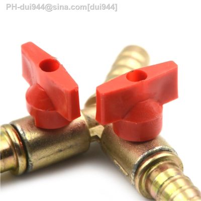 ❀☃ 3/8 10mm Brass Y 3-Way Shut Off Ball Valve Clamp Fitting Hose Barb Fuel Gas Water Oil For Garden Automotive Irrigation