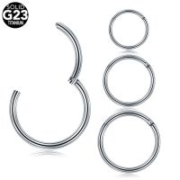 1PC Titanium Nose Piercing Nariz Septurm Falso 20G Tragus Ear Cartilage Earrings Helix Pircing Segment Clicker Body Jewelry