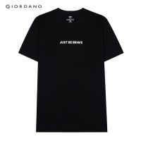 GIORDANO เสื้อยืดผู้ชาย Mens cotton message tee 01092304DIY เสื้อยืด  OYIU