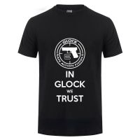 เสื้อยืดผ้าฝ้ายGlock Handgun USA โลโก้ T เสื้อผู้ชายแฟชั่น Cal Streetwear รอบคอเสื้อหลวมฤดูร้อนขนาดใหญ่ Tee Roupas Masculinas