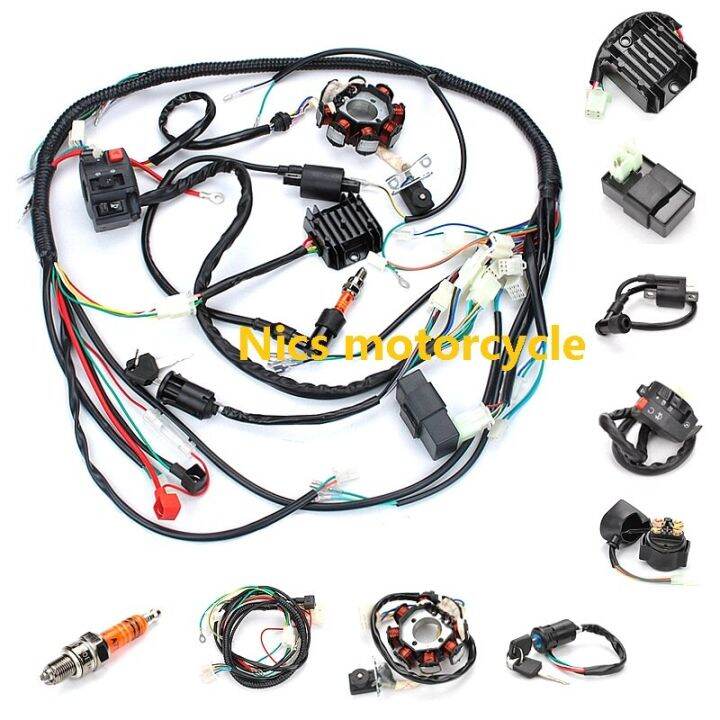 Ignition Coil Complete Electrics Wiring Harness Chinese Dirt PIT Bike ...