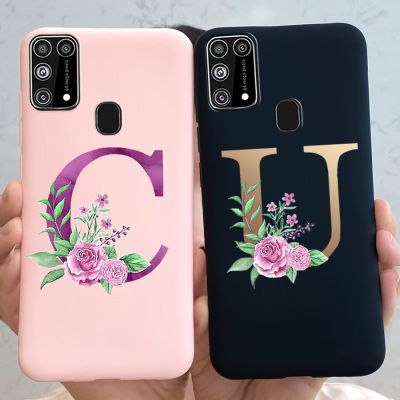 Letter Case สำหรับ Samsung M31 6.4 "Soft ซิลิโคน TPU ฝาหลังสำหรับ Samsung Galaxy M31 M 31 SM-M315F M315เคสโทรศัพท์กันชน