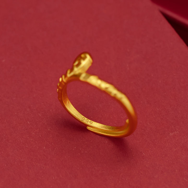ฟรีค่าจัดส่ง-แหวนทองแท้-100-9999-แหวนทองเปิดแหวน-แหวนทองสามกรัมลายใสสีกลางละลายน้ำหนัก-3-96-กรัม-96-5-ทองแท้-rg100-382