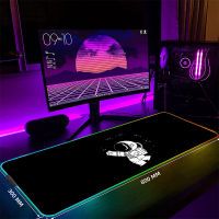 นักบินอวกาศขนาดใหญ่ RGB Gamer M Ousepad แผ่นรองเม้าส์เล่นเกม Mousepads LED แป้นพิมพ์เสื่อส่องสว่างโต๊ะแผ่นแผ่นรองเมาส์สำหรับ PC