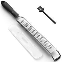 Lemon Zester &amp; Cheese Grater - Stainless Steel - Kitchen Tool , Nutmeg, Chocolate, Vegetables, Fruits, Dishwasher