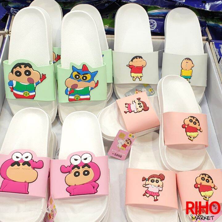 Korea Daiso Crayon ShinChan EVA Slippers Indoor Bathroom AntiSlip