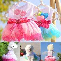 ชุดเดรส กระโปรงสําหรับสัตว์เลี้ยงสุนัขแมวหรูหรา XS-2XL for Bichon Chihuahua