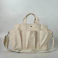 mommy bag new multi-compartment กระเป๋าถือและสะพายไหล่ ผ้าแคนวาสหนา หลายช่อง พร้อมส่ง