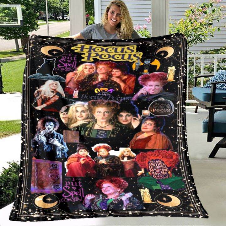 cw-hocus-pocus-throw-blanket-horror-blankets-for-beds-size-soft-bed-sheet-rome-cover-travle