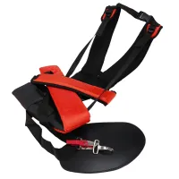 Double Shoulder W Shape Harness Strap Comfortable Labor Saving Strimmer Padded Belt for Brush Cutter Trimmer