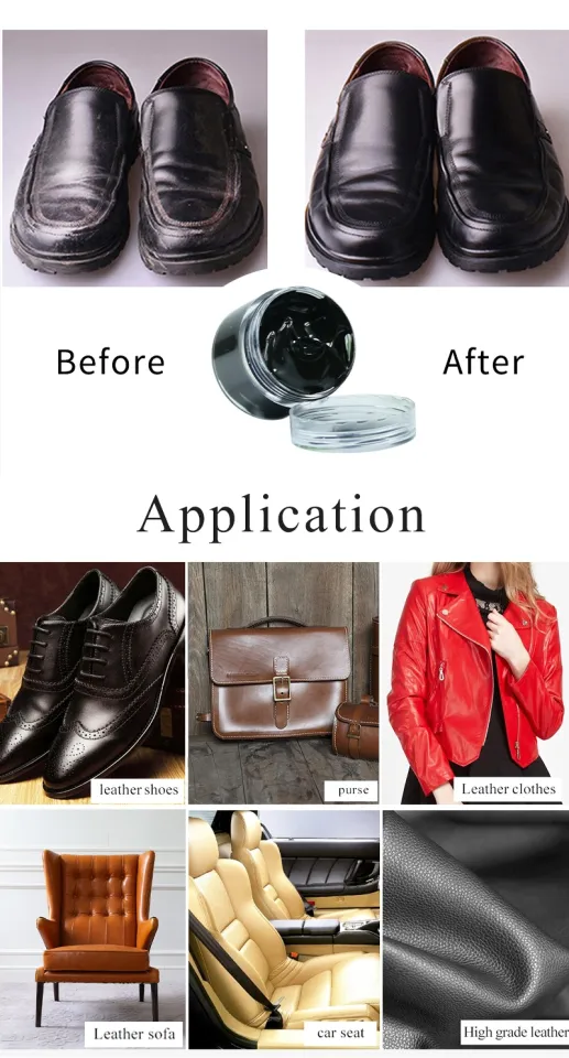 Black Leather Dye Leather Sofa Leather Bag Shoe Cream Repair Discoloration  Paint 30ml Black