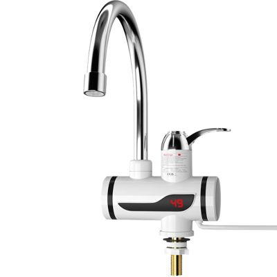 Quick-Connecting High Temperature Resistant Electric Hot Water Faucet LCD Display Electric Hot Water Faucet ABS White ,